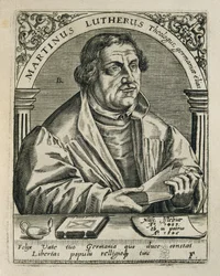 LUTHER, Martin (1483-1546). Deutscher religiöser Reformator. Stich. SPANIEN. MADRID (AUTONOME GEMEINSCHAFT). Madrid. Nationalbibliothek