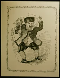 Weihnachtsmann-Illustration zu einem Gedicht von Clement C. Moore, 1848