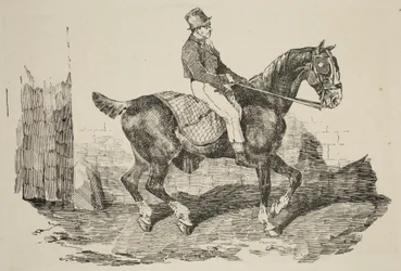 Géricault - Kutschpferd geritten von einem Stallknecht, 1820