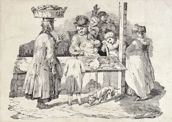 Der schlafende Fischverkäufer