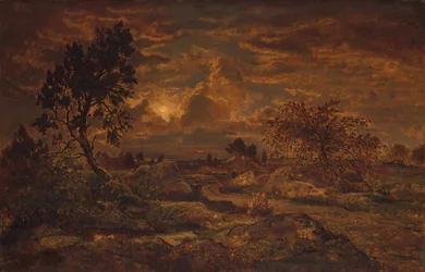 Sonnenuntergang bei Arbonne, ca. 1860-65