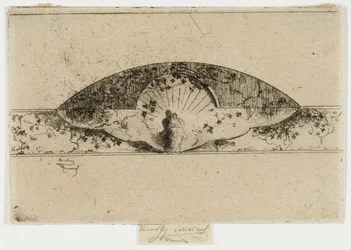 Jupiter und Alkmene Medaillon, Skizze für die Dekoration eines Rahmens