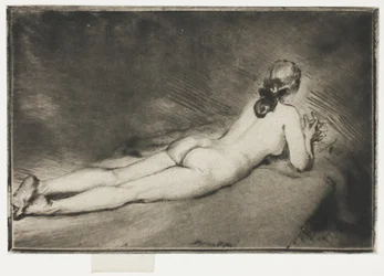 Liegende nackte Figur