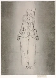 Pierrot en Pied, Porträt von Lady A. C., 1888