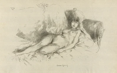 Studie vom Akt, schlafende Frau