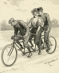 Fahrrad für drei Personen, Dreisitzer-Tandem genannt