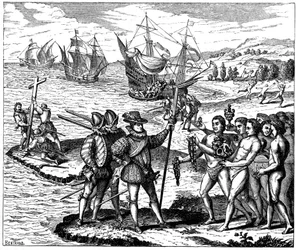 Christoph Kolumbus, genuesischer Entdecker, entdeckt Amerika, 12. Mai 1492, 1590