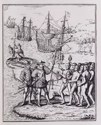 Kolumbus auf Hispaniola, aus 