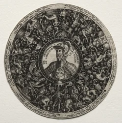 Entwurf für eine Schale mit Medaillons, ca. 1558