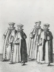 Lebensmittelhändler im Trauerzug von Sir Philip Sidney auf dem Weg zur St. Pauls Kathedrale, 1587