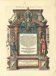 Titelseite der ersten deutschen Ausgabe des ersten Teils von "Große Reisen: Amerika", 1590