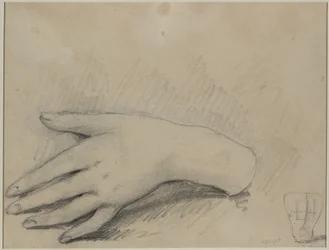 Studie einer Frauenhand (verso)