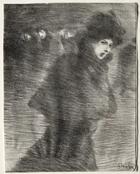 Eine vorübergehende Frau