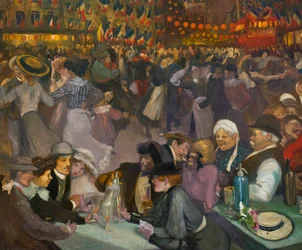 Der Tanz am Bastille-Tag (14. Juli) - Alexandre Theophile Steinlen (1859-1923) - Detail von 