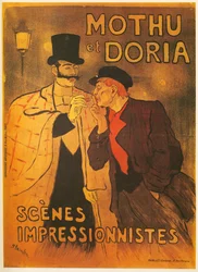 Théophile A. Steinlen: Mothu et Doria. Szenen Impressionistes. Frankreich (Litho)