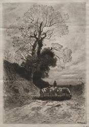 Rückkehr der Herde, ca. 1870