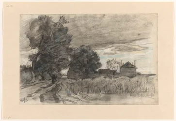 Sandweg in Wijhe unter schwerem Himmel