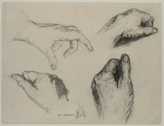 Studie von Händen, 1800er Jahre