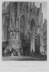 Brunnen von St. Maclou, Rouen (Gravur)