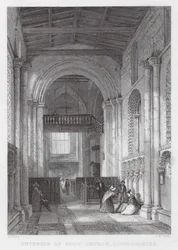 Innenraum der Stow Kirche, Lincolnshire (Gravur)