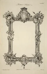 Entwurf für einen Bilderrahmen, veröffentlicht 1761 (Gravur)