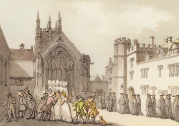 Merton College und Kapelle, vom ersten Innenhof