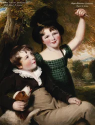 Porträt von Thomas Osborne Bateman, 8 Jahre alt, mit seinem Bruder, Hugh Athelstan, 6 Jahre alt, 1818
