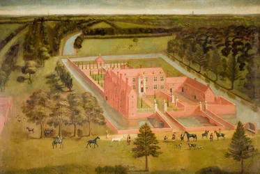 Ansicht von Perry Hall bei Birmingham, 1730