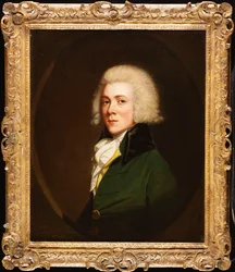 Porträt von Reginald Pearch, Halbfigur, in einer grünen Jacke und weißem Halstuch, 1788