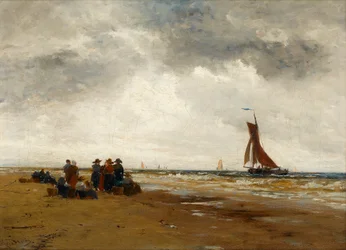 Warten auf die Rückkehr der Fischerboote, Holland