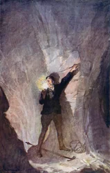 Illustration für Eine Reise zum Mittelpunkt der Erde von Jules Verne