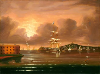 Bedrohlicher Himmel, Bucht von New York