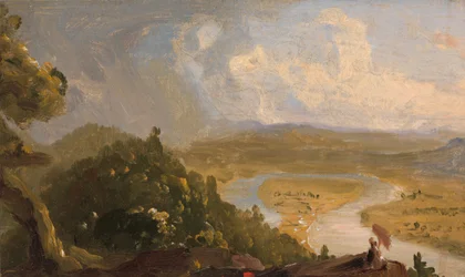 Skizze für Blick vom Mount Holyoke, Northampton, Massachusetts, The Oxbow, 1836