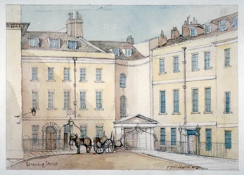 Ansicht der Downing Street, Westminster, London, 1851