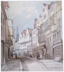 Ansicht der Holywell Street, Westminster, London