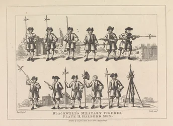 Blackwells Militärfiguren, Tafel II, Hellebardenträger