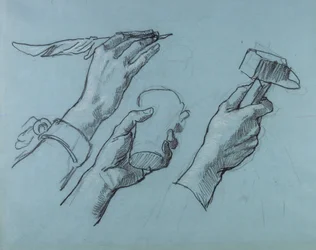 Trois Etudes de Mains (Drei Studien von Händen), ca. 1876