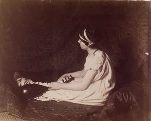 [Sitzende Frau mit Laute]
