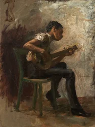 Studie für Tanzender Schwarzer Junge: Der Banjospieler, wahrscheinlich 1877