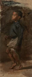 Studie für Tanzender Schwarzer Junge: Der Junge, wahrscheinlich 1877