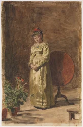 Meditierendes junges Mädchen