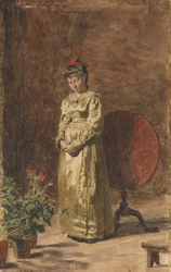 Junges Mädchen beim Meditieren, 1877