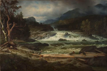 Der Labro-Wasserfall bei Kongsberg
