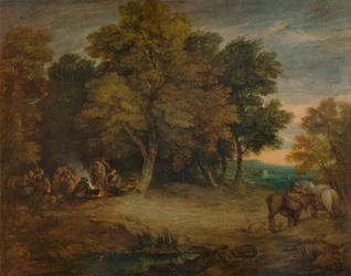 Zigeunerlager: Sonnenuntergang, ca. 1758, 1935