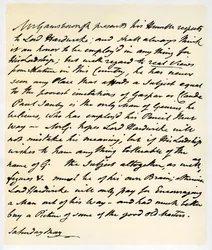 Brief von Thomas Gainsborough an Lord Hardwicke, um 1760-1770