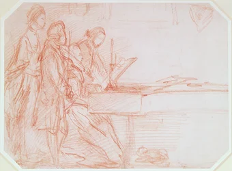 Studie für ein Gruppenporträt einer musikalischen Gesellschaft, ca. 1770