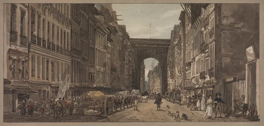 Eine Auswahl von zwanzig der malerischsten Ansichten in Paris: Blick auf das Tor von St. Denis von den Vororten aus