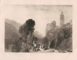 Schloss Dartmouth am Fluss Dart