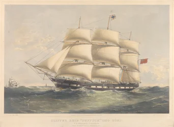 Das Klipperschiff Suffolk 1100 Tonnen, ca. 1857-60