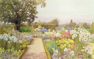 Die Lilienrabatte im Great Tangley Manor, Surrey